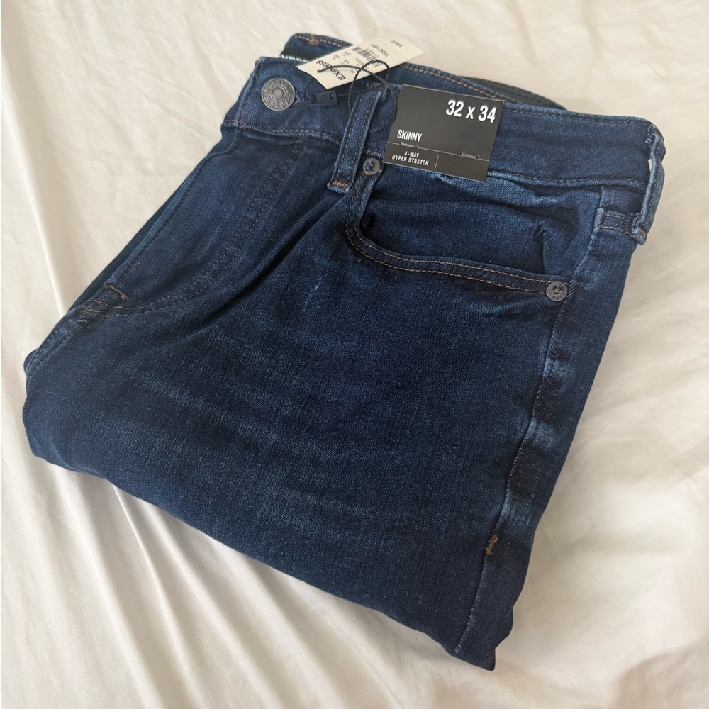 Express Men's Deep Indigo Skinny Jeans